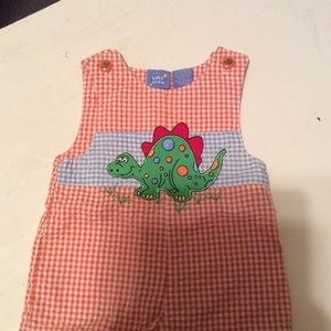 0/3 Baby  Crew dinosaur shortalls